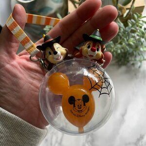 Tokyo Disney Resort Halloween 2022 Chip N Dale Snack Case Orange Mickey Balloon